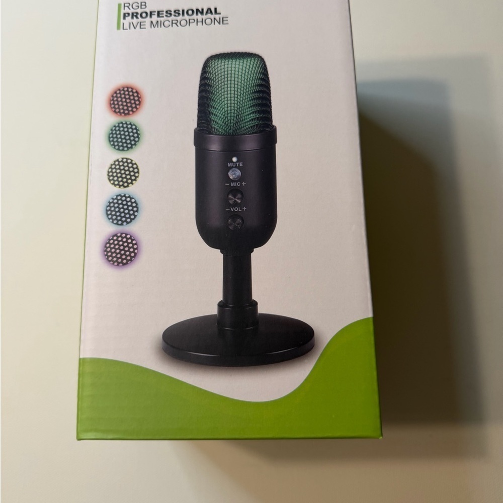 Gianni Bini Live Microphone - Black with Green Mesh (V)